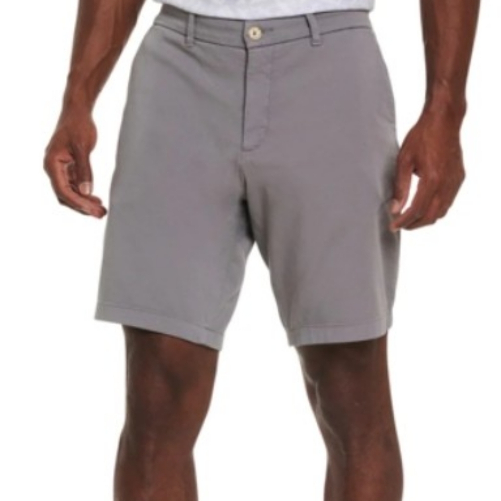 Robert Graham Men's Size 46 Gray Belgrade Classic Fit Khaki Chino Golf Shorts